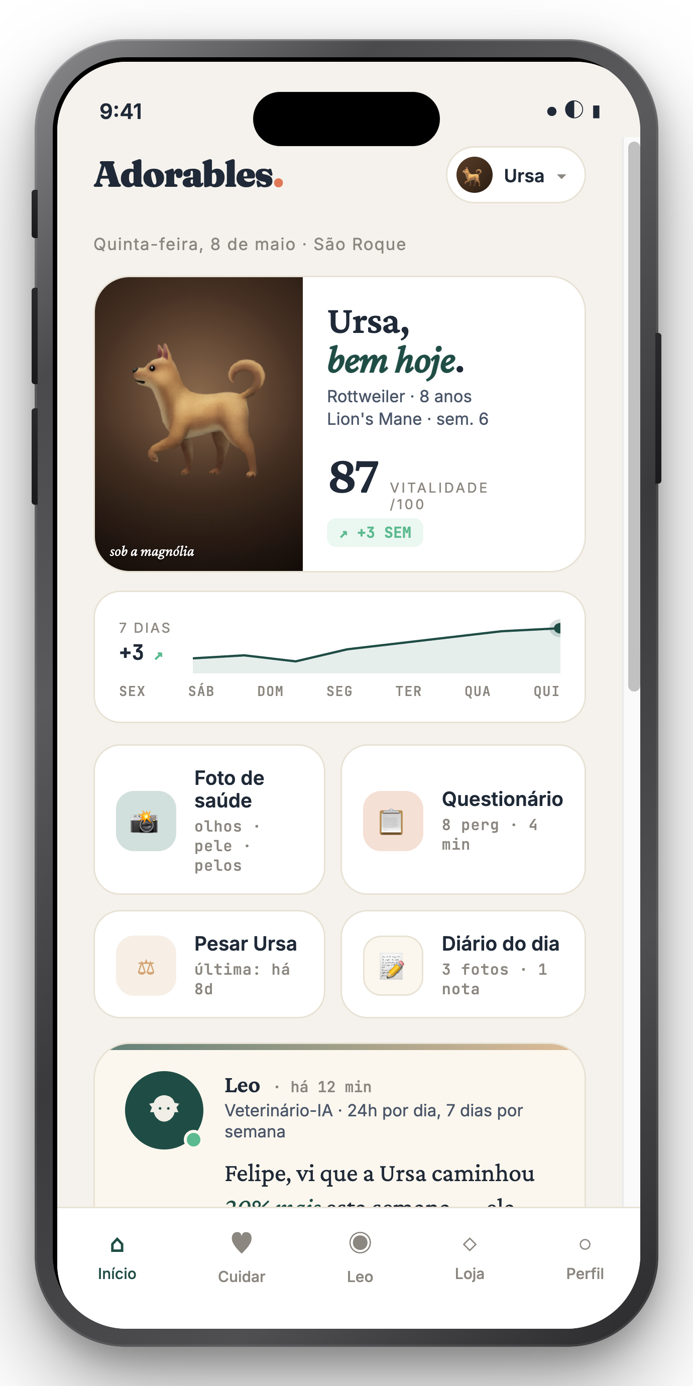 Adorables — perfil do pet